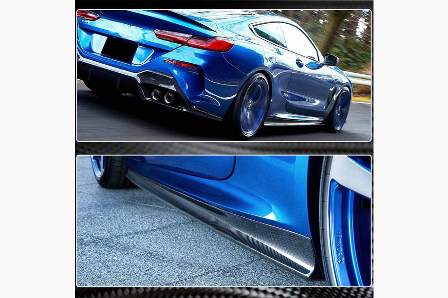 BMW 8. sērija G14/G15/G16 2018– Sliekšņu uzlikas (G14/G15 M-Sport, oglekļa šķiedra) Foto 3