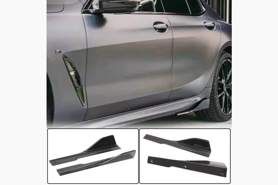 BMW 8. sērija G14/G15/G16 2018– Sliekšņu uzlikas V2 (priekš G16 M-Sport/F93 M8, oglekļa šķiedra) Image