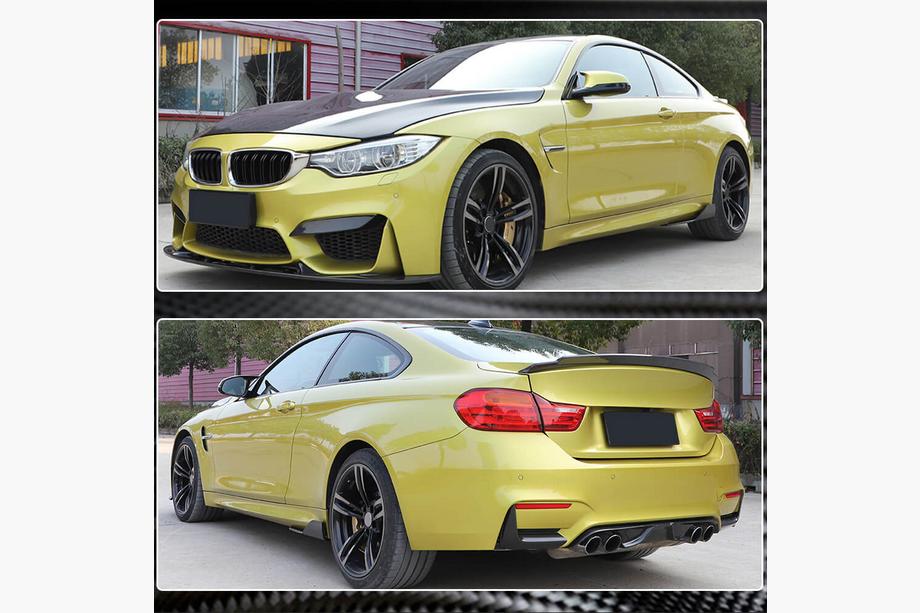 BMW 4 sērija F32/F33/F36 2012–2020 V4 sliekšņu uzlikas (F82/F83, oglekļa šķiedra) Foto 5