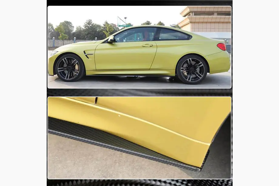 BMW 4 sērija F32/F33/F36 2012–2020 V5 sliekšņu uzlikas (F82/F83, oglekļa šķiedra) Foto 4