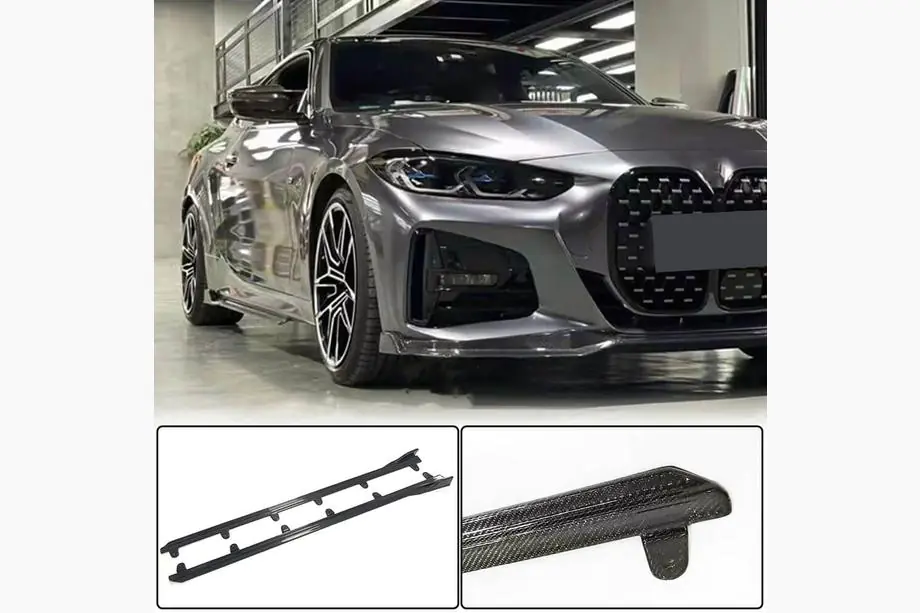 BMW 4. sērija G22/23/26 2020– V3 sānu sliekšņu uzlikas (G22/G23 M-Sport, oglekļa šķiedra) Image