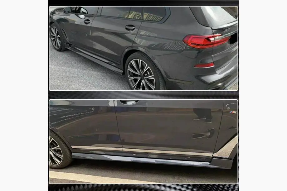 BMW X7 G07 2019– Sliekšņu uzlikas (M-Sport, oglekļa šķiedra) Foto 11