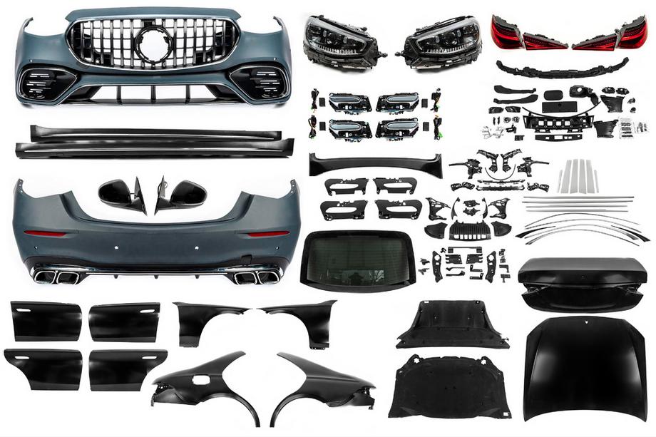 Mercedes S-class W221 2005–2013 Restailinga komplekts W223 AMG S63 (ar durvju rokturiem un ieliktņiem) Image