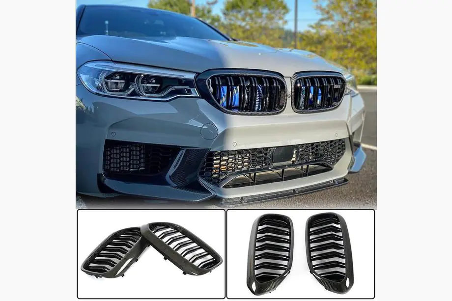 BMW 5. sērija G30/G31 2017–2023 Nieru režģi M-Look V1 (2017-2020, Oglekļa šķiedra) Image