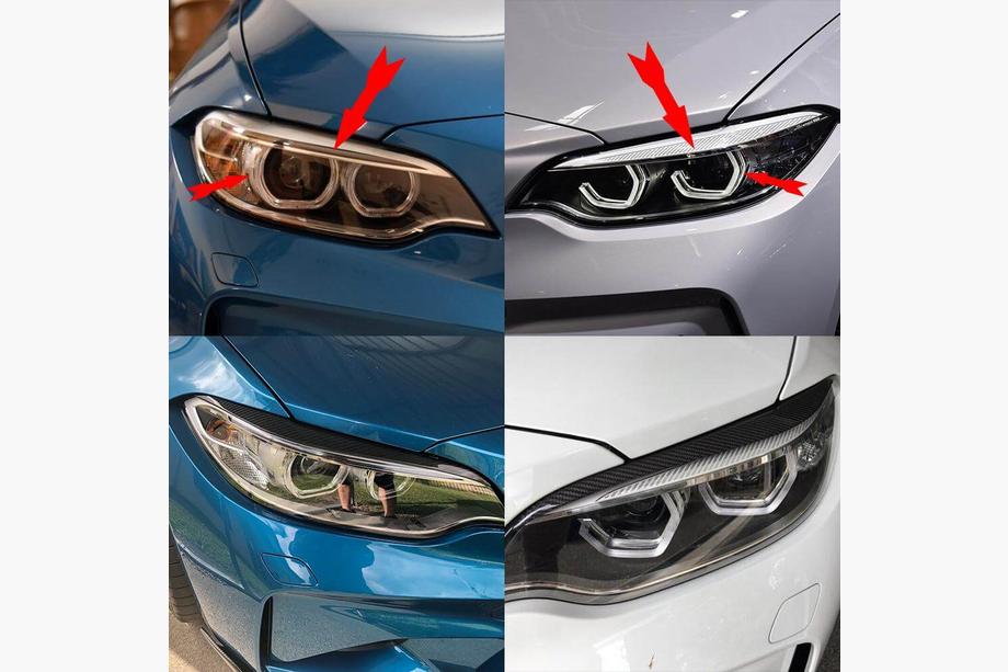 BMW 2. sērija F22/F23 2014–2021 Lukturu skropstas (karbons) Foto 7