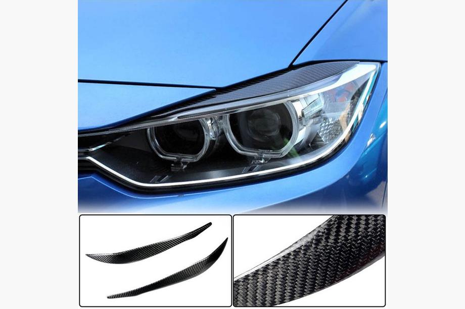 BMW 3. sērija F30/F31 2012–2019 Priekšējo lukturu uzacis V2 (F30, karbons) Foto 1