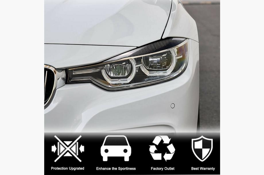 BMW 3. sērija F30/F31 2012–2019 Priekšējo lukturu uzacis V2 (F30, karbons) Foto 8