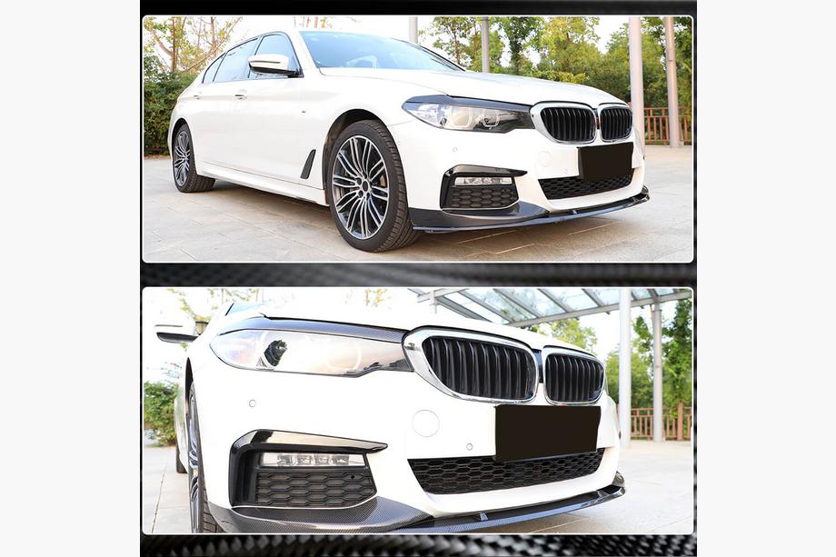 BMW 5. sērija G30/G31 2017–2023 Priekšējo lukturu uzacis, sausais karbons (2017-2020) Foto 4