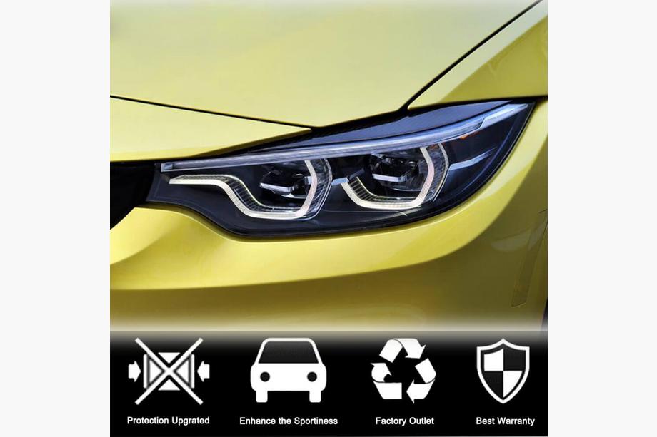 BMW 3. sērija F30/F31 2012–2019 Priekšējo lukturu uzacis V2 (F80, Carbon) Foto 4