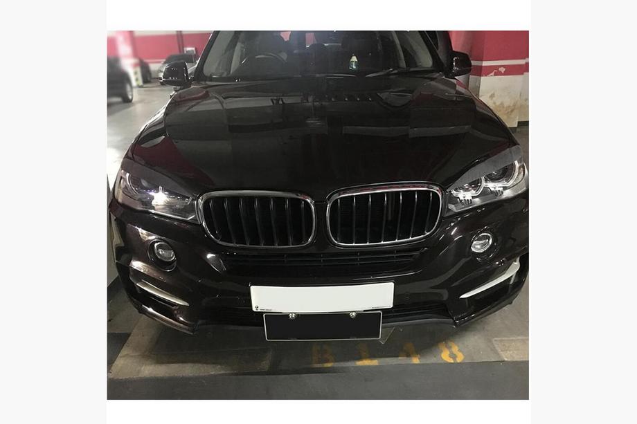BMW X6 F16 2014–2019 Priekšējo lukturu uzacis sausais karbons V2 Foto 3