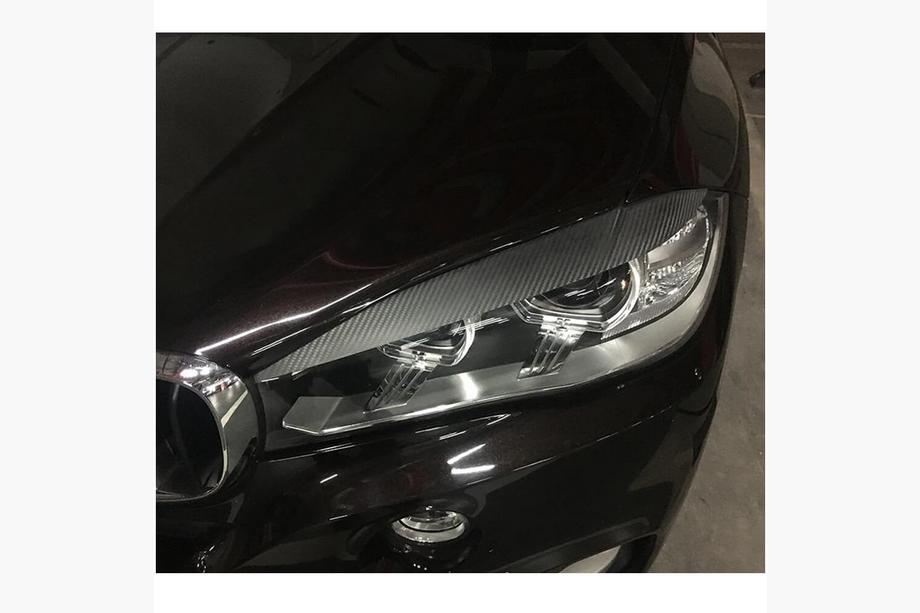BMW X6 F16 2014–2019 Priekšējo lukturu uzacis Lamp Eyelids FRP V3 Foto 4