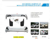 Toyota Land Cruiser Prado 150 2009–2023 Priekšējā un aizmugurējā bufera uzlikas Luxury (2013-2017) Melna krāsa foto 28
