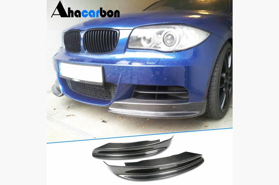 BMW 1. sērija E81/E82/E87/E88 2004–2011 Priekšējā bampera flapi Flap (E82/E88 M-Sport, oglekļa šķiedra) Foto 1