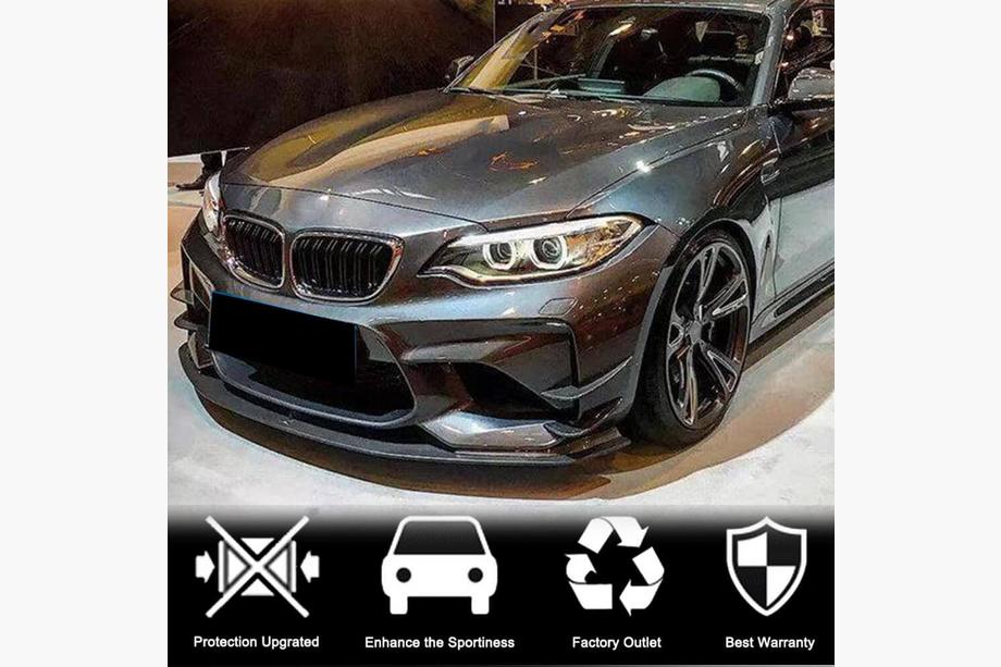 BMW 2. sērija F22/F23 2014–2021 Priekšējā bampera lūpa (F87 M2, oglekļa šķiedra) Foto 2