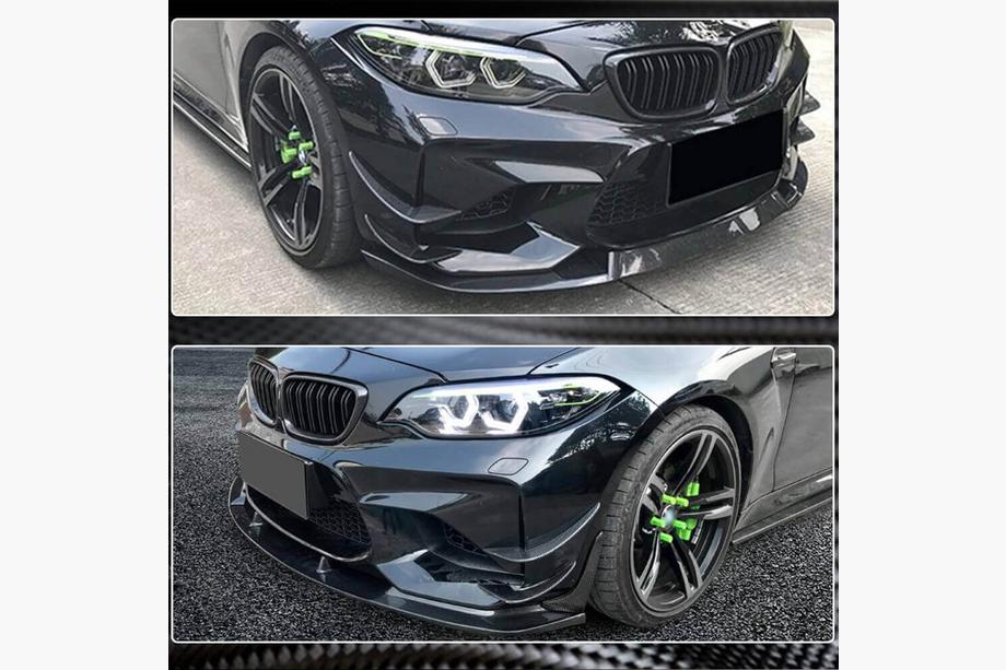BMW 2. sērija F22/F23 2014–2021 Priekšējā bampera lūpa (F87 M2, oglekļa šķiedra) Foto 3