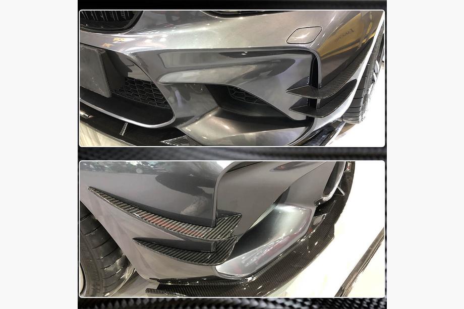 BMW 2. sērija F22/F23 2014–2021 Priekšējā bampera lūpa (F87 M2, oglekļa šķiedra) Foto 4