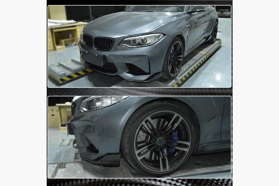 BMW 2. sērija F22/F23 2014–2021 Priekšējā bampera flapi Flap (F87 M2/M2C, oglekļa šķiedra) Foto 4