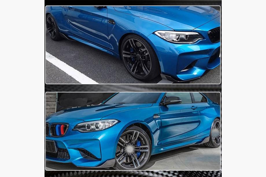BMW 2. sērija F22/F23 2014–2021 Priekšējā bampera flapi Flap (F87 M2/M2C, oglekļa šķiedra) Foto 5