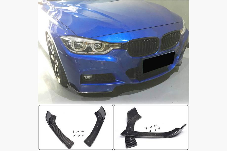 BMW 3. sērija F30/F31 2012–2019 Priekšējā bampera uzlikas Flap (F30 M-Sport, oglekļa šķiedra) Foto 1