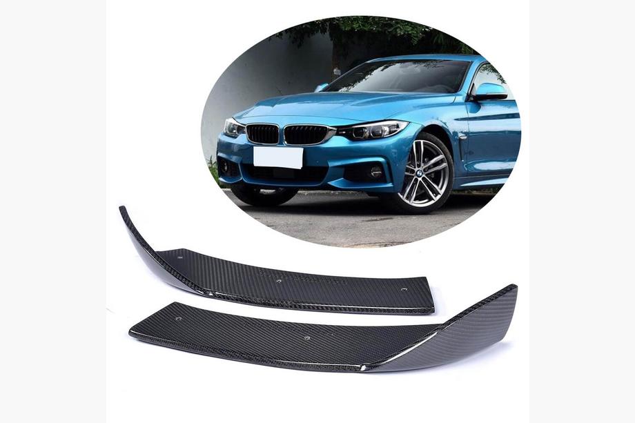 BMW 4 sērija F32/F33/F36 2012–2020 Priekšējā bampera uzlikas Flap (M-Sport, oglekļa šķiedra) Foto 1