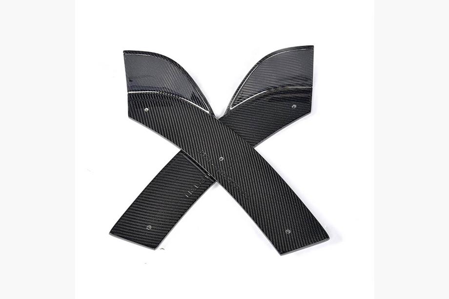 BMW 4 sērija F32/F33/F36 2012–2020 Priekšējā bampera uzlikas Flap (M-Sport, oglekļa šķiedra) Foto 3