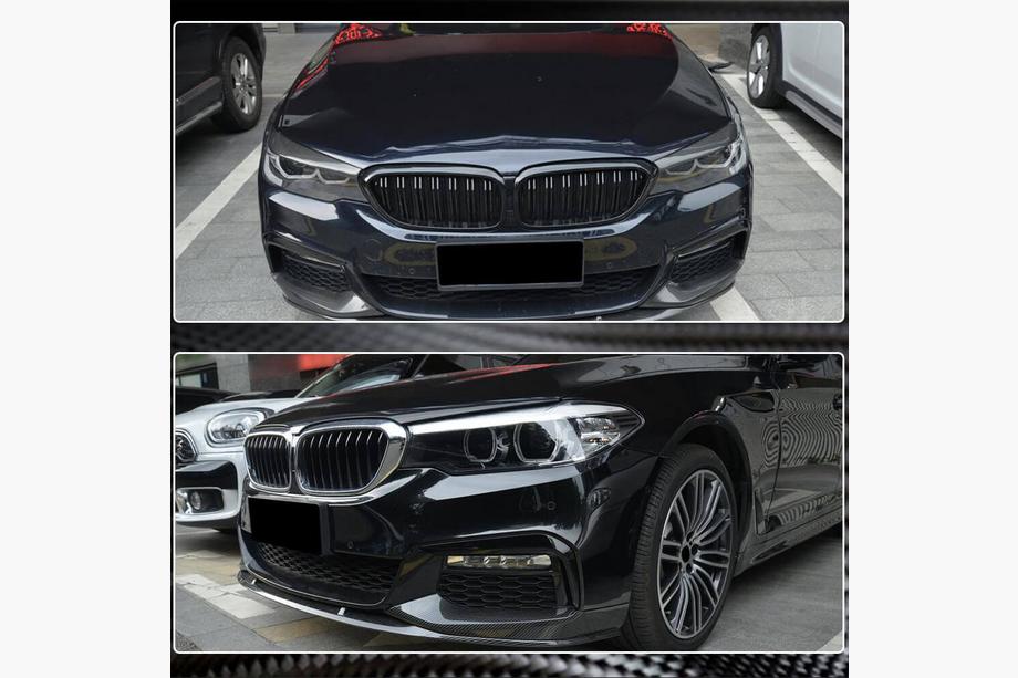 BMW 5. sērija G30/G31 2017–2023 Priekšējā bufera flapi Flap V2 (M-Sport 2017-2020, oglekļa šķiedra) Foto 5