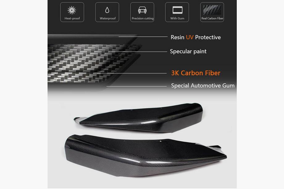 BMW 6. sērija F12/F13/F06 2011–2018 Priekšējā bampera lūpas uzlikas Flap V1 (M-Sport, oglekļa šķiedra) Foto 5