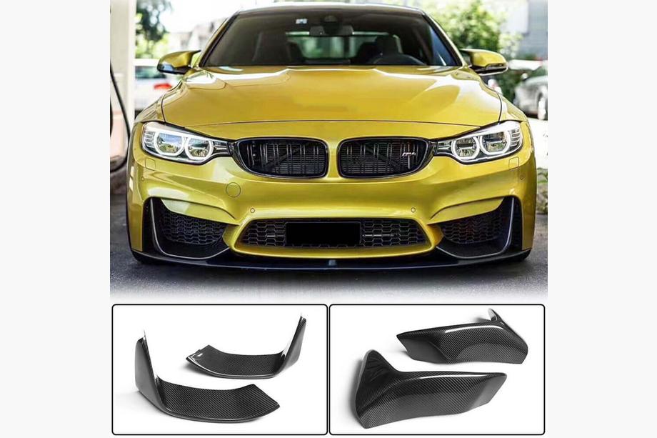 BMW 3. sērija F30/F31 2012–2019 Priekšējā bufera uzlikas Flap V3 (F80, oglekļa šķiedra) Foto 2