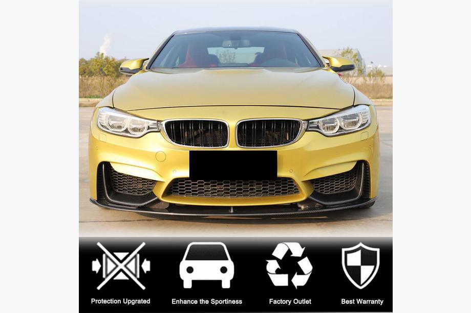 BMW 3. sērija F30/F31 2012–2019 Priekšējā bufera uzlikas Flap V3 (F80, oglekļa šķiedra) Foto 8