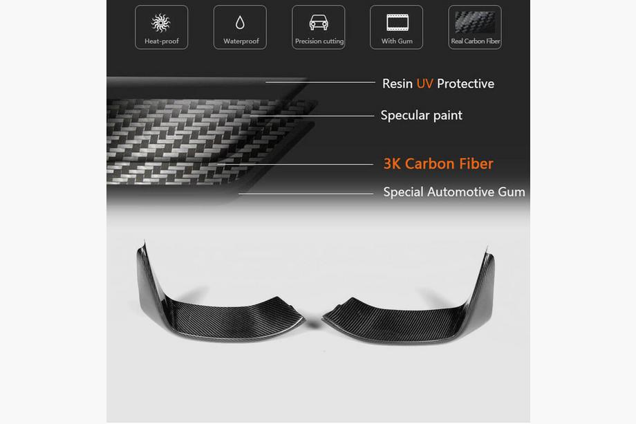 BMW 3. sērija F30/F31 2012–2019 Priekšējā bufera uzlikas Flap V3 (F80, oglekļa šķiedra) Foto 11