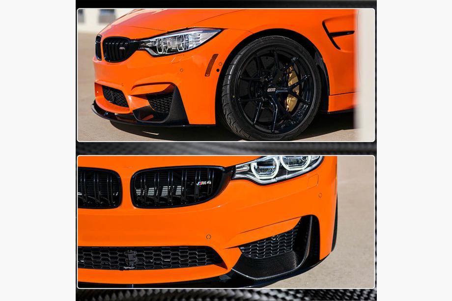 BMW 3. sērija F30/F31 2012–2019 Priekšējā bampera flapi Flap V4 (F80, karbons) Foto 9