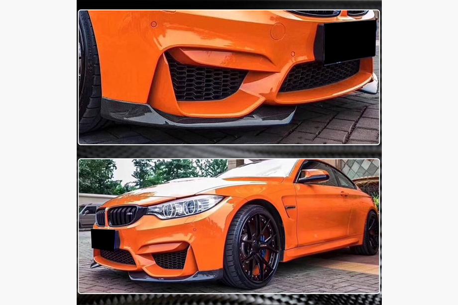 BMW 4 sērija F32/F33/F36 2012–2020 Priekšējā bampera uzlikas Flap V2 (F82/F83, oglekļa šķiedra) Foto 4