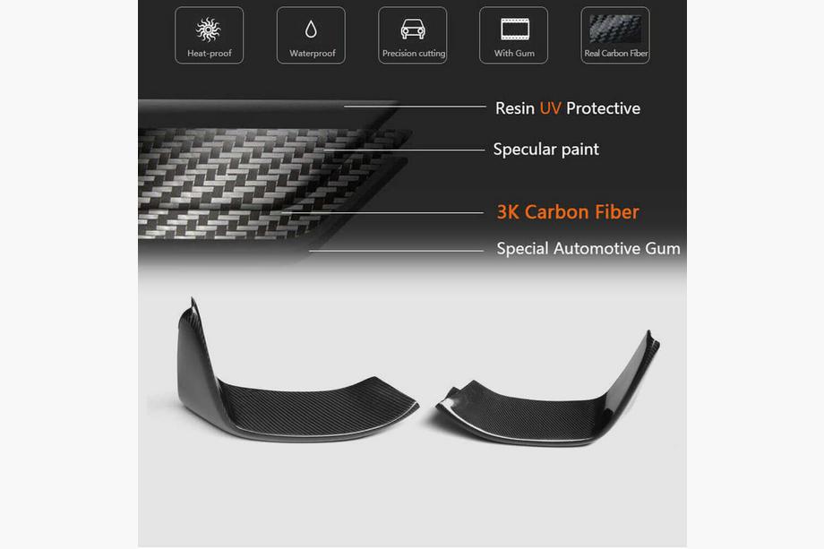 BMW 4 sērija F32/F33/F36 2012–2020 Priekšējā bampera lūpas uzlikas Flap V3 (F82/F83, oglekļa šķiedra) Foto 7