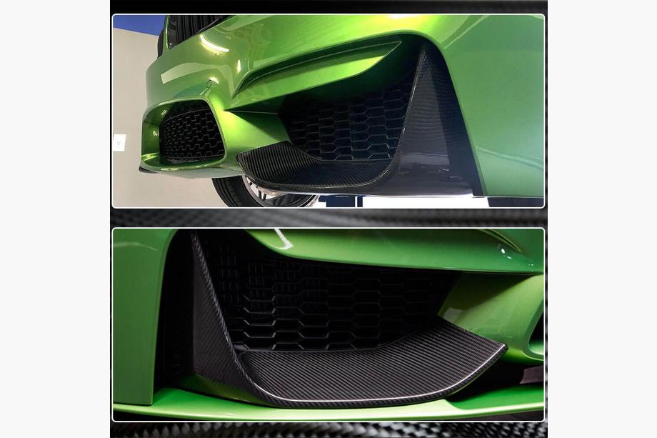 BMW 4 sērija F32/F33/F36 2012–2020 Priekšējā bufera lūpas uzlikas Flap Carbon V5 (F82/F83) Foto 10