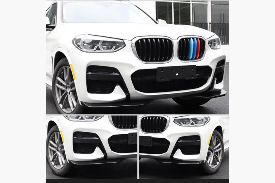 BMW X3 G01 2018– Priekšējā bampera lūpas uzlikas Flap ABS V2 (oriģinālajam M-Sport 2018-2021) Foto 2