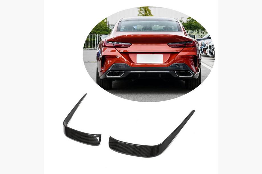 BMW 8. sērija G14/G15/G16 2018– Aerodinamiskās aizmugurējā bufera uzlikas V1 (M-Sport, oglekļa šķiedra) Foto 1