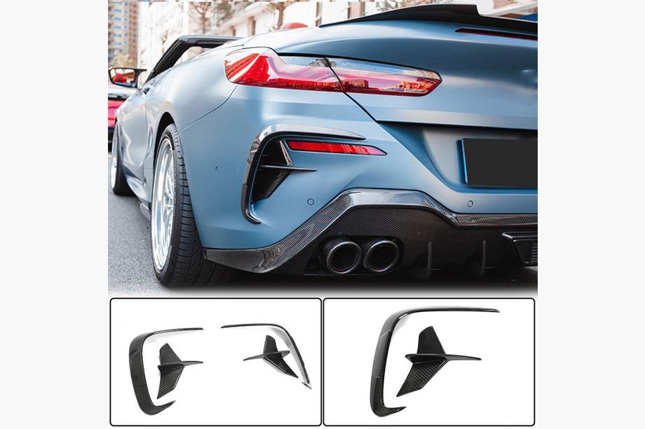 BMW 8. sērija G14/G15/G16 2018– Aerodinamiskie aizmugurējā bampera difuzora uzlikas V2 (M-Sport, oglekļa šķiedra) Image