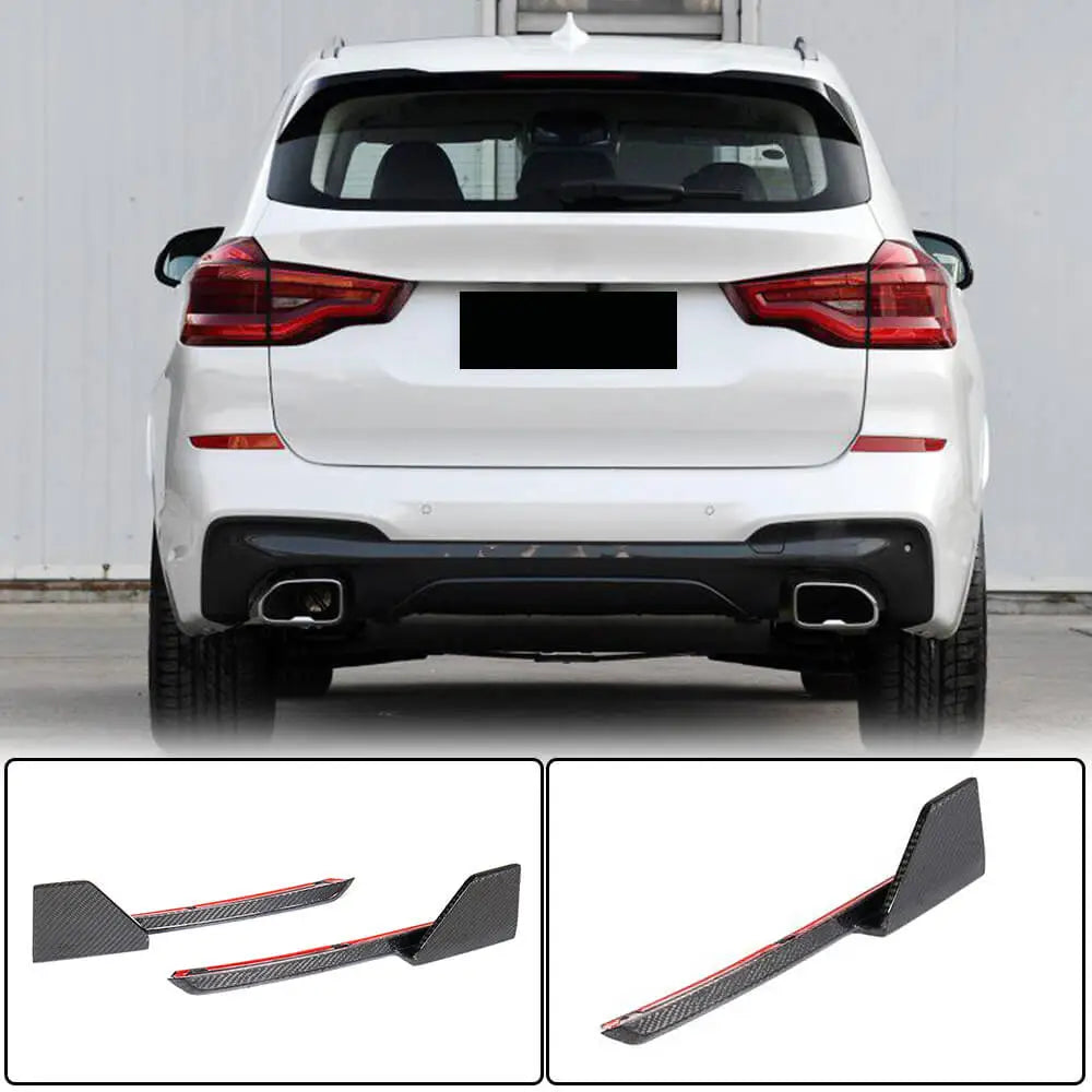 Aizmugurējā bampera Flap uzlikas (oriģinālajam M-Sport 2018-2021, oglekļa šķiedra) foto 1