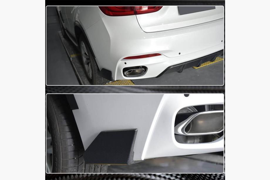 BMW X6 F16 2014–2019 Aizmugurējā bampera uzlikas Flap (M-Sport, karbons) Foto 4