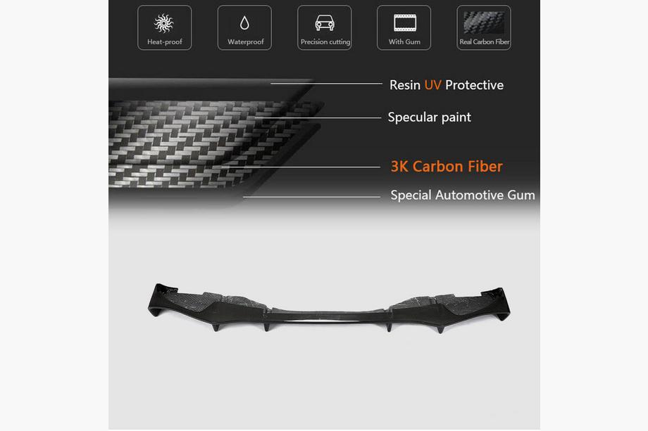 Lamborghini Huracan 2014– Aizmugurējā bampera difuzors V1 (Oglekļa šķiedra) Foto 5