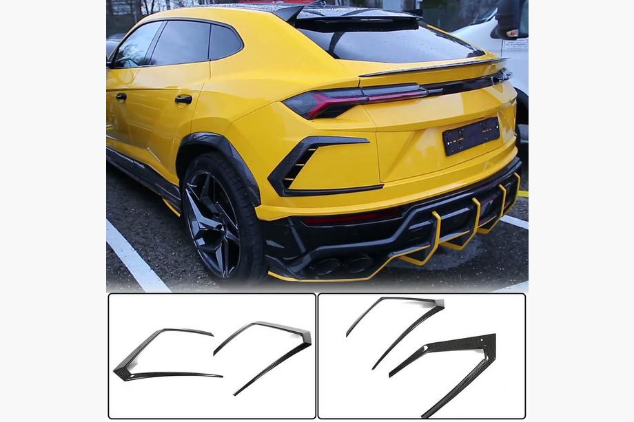 Lamborghini Urus 2018– Aizmugurējā bampera uzlikas (sausais karbons) Image