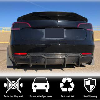 Aizmugurējā bufera difuzors V1 (2017-2023, oglekļa šķiedra) Tesla Model 3 2017– foto 4