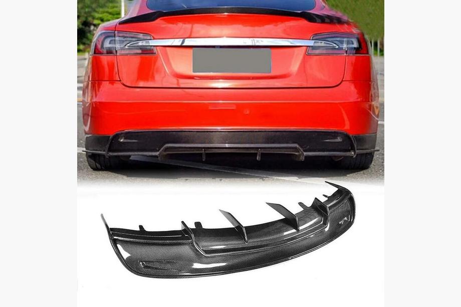 Tesla Model S 2012– Aizmugurējā bampera difuzors FRP V2 Image