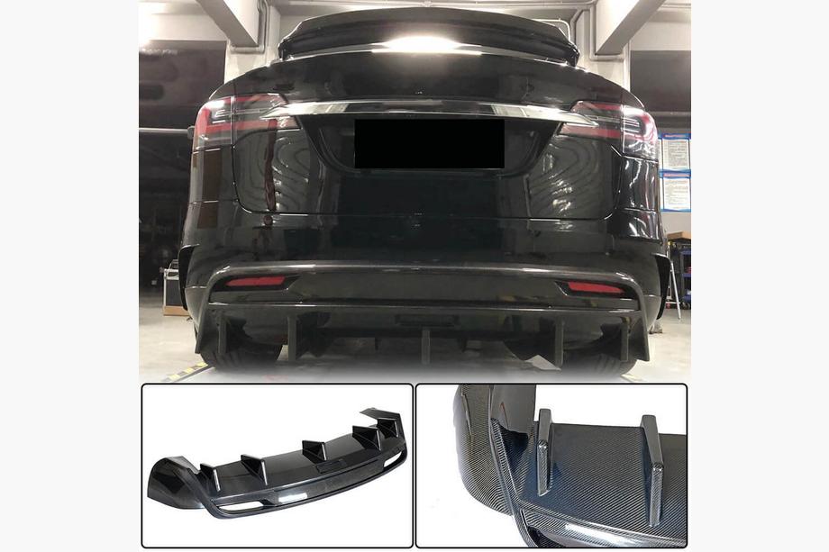 Tesla Model X 2015– Aizmugurējā bufera difuzors Carbon V3 (2016-2020) Image