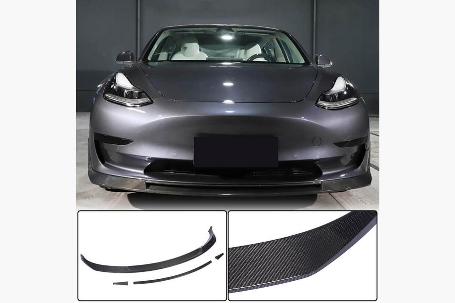 Tesla Model 3 2017– Priekšējā bufera lūpa Lip V2 (2017-2023, oglekļa šķiedra) Image