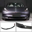 Tesla Model 3 2017– Priekšējā bampera lūpa Lip V7 (2017-2023, oglekļa šķiedra) foto 1