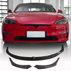 Tesla Model S 2012– Priekšējā bufera lūpas spoileris Lip V2 (2021+, Oglekļa šķiedra) foto 1