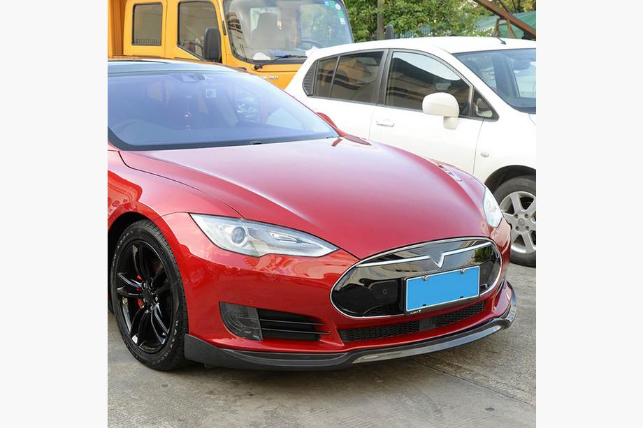 Tesla Model S 2012– Priekšējā bufera lūpa Lip V1 (2012-2016, Carbon) Image