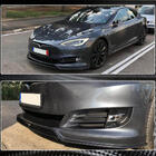 Tesla Model S 2012– Priekšējā bampera lūpa Karbons V3 (2016-2020) foto 4