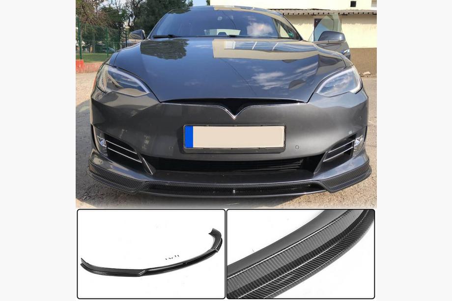 Tesla Model S 2012– Priekšējā bampera lūpa Karbons V3 (2016-2020) Image